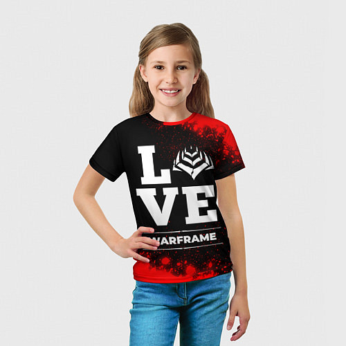 Детская футболка Warframe Love Классика / 3D-принт – фото 5
