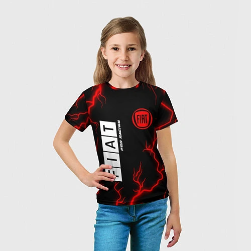 Детская футболка ФИАТ Pro Racing Молнии / 3D-принт – фото 5