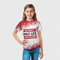 Футболка детская Half-Life: красные таблички Best Player и Ultimate, цвет: 3D-принт — фото 2