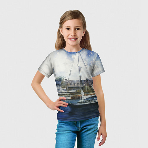Детская футболка Во французской гавани / 3D-принт – фото 5