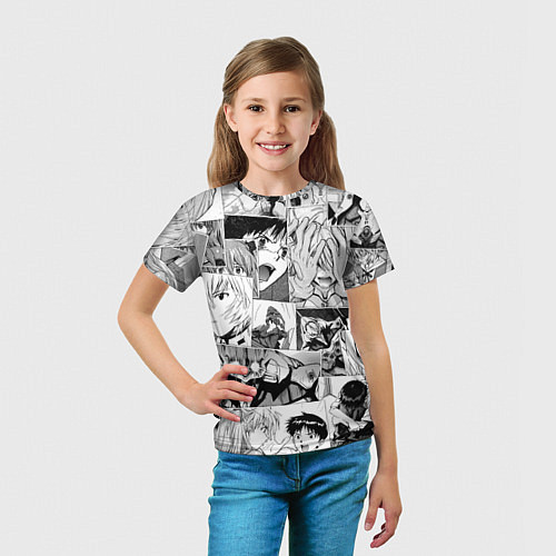 Детская футболка Евангелион паттерн / 3D-принт – фото 5
