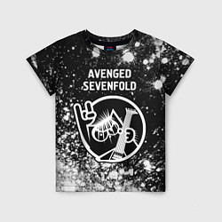 Футболка детская Avenged Sevenfold КОТ Краска, цвет: 3D-принт