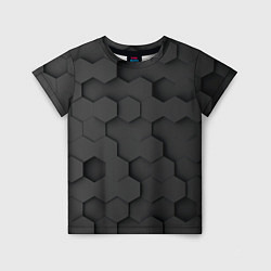 Детская футболка Чёрные 3D пластины black 3d plates плиты