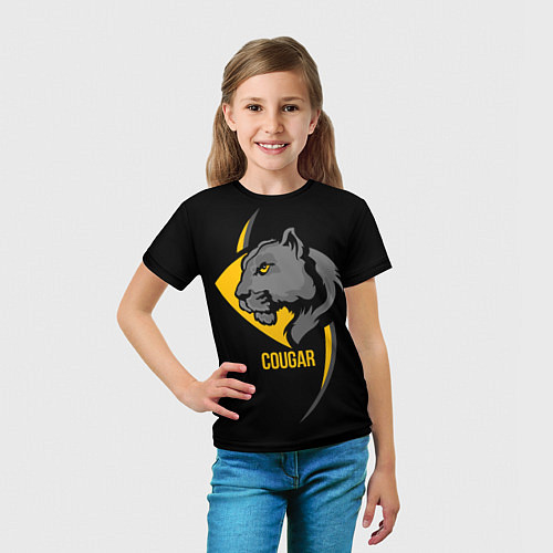 Детская футболка Cougar - пума / 3D-принт – фото 5