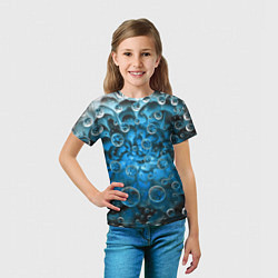 Футболка детская Подводный цветок и пузыри, цвет: 3D-принт — фото 2