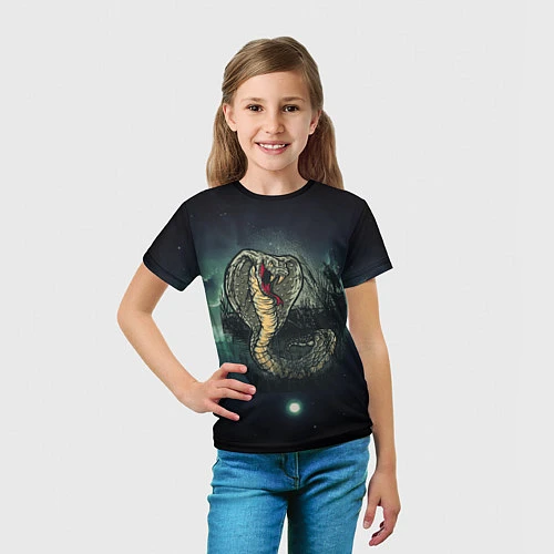 Детская футболка Большая ядовитая змея / 3D-принт – фото 5