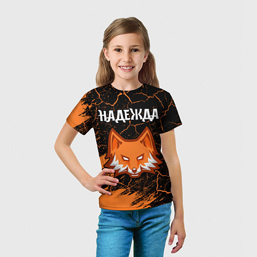 Детская футболка Надежда - ЛИСА - Краски / 3D-принт – фото 5