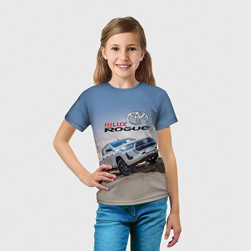 Детская футболка Toyota Hilux Rogue Off-road vehicle Тойота - прохо / 3D-принт – фото 5
