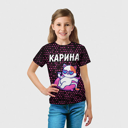 Детская футболка Карина КОШЕЧКА Звезды / 3D-принт – фото 5