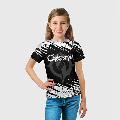 Детская футболка Chaoseum Logo Grunge / 3D-принт – фото 5