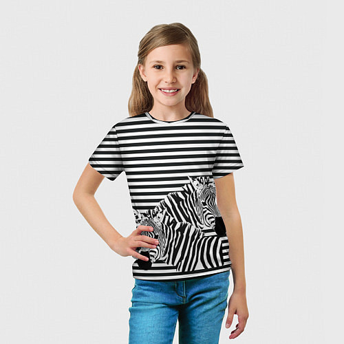 Детская футболка Матросы на зебрах / 3D-принт – фото 5