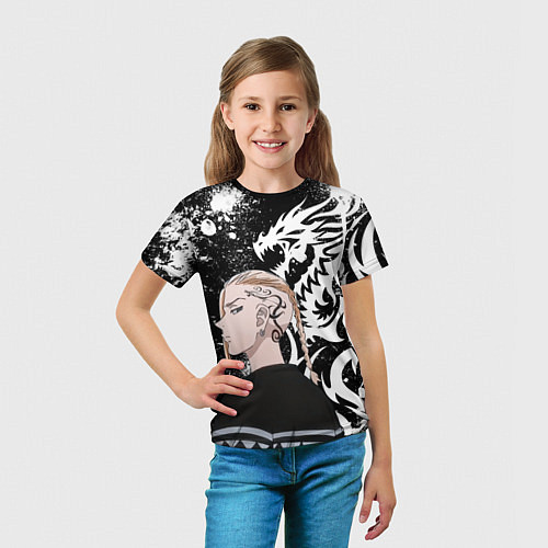 Детская футболка ДРАКЕН И БЕЛЫЙ ДРАКОН - ТОСВА / 3D-принт – фото 5