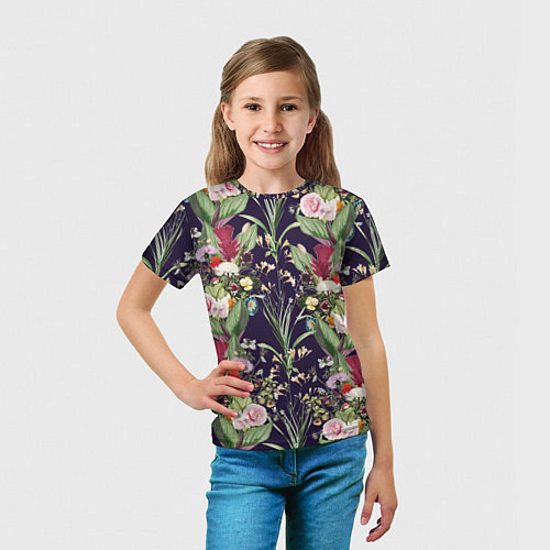 Детская футболка Цветы В Букетах / 3D-принт – фото 5