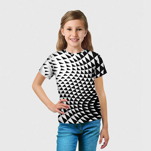 Детская футболка Минималистический авангардный паттерн / 3D-принт – фото 5