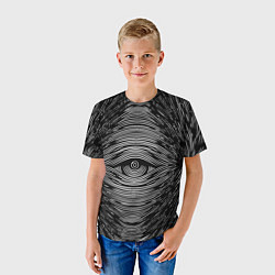 Футболка детская Око и магнитные волны, цвет: 3D-принт — фото 2