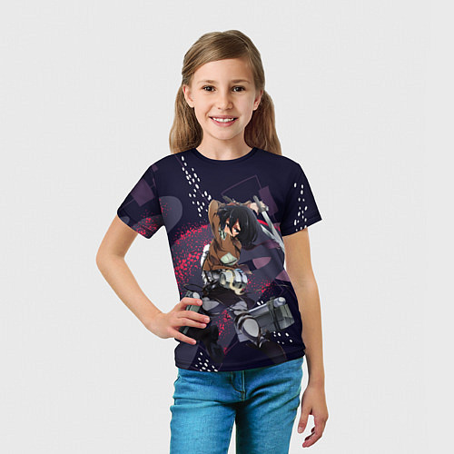 Детская футболка Микаса Аккерман-Атака Титанов / 3D-принт – фото 5