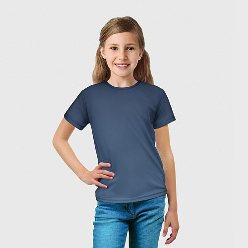 Детская футболка Gradient Dark Blue / 3D-принт – фото 5