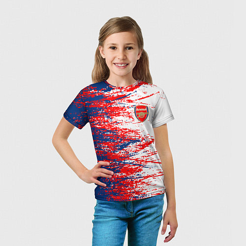 Детская футболка Arsenal fc арсенал фк texture / 3D-принт – фото 5