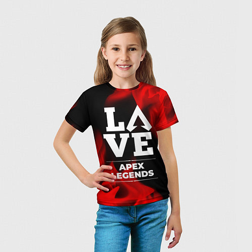 Детская футболка Apex Legends Love Классика / 3D-принт – фото 5