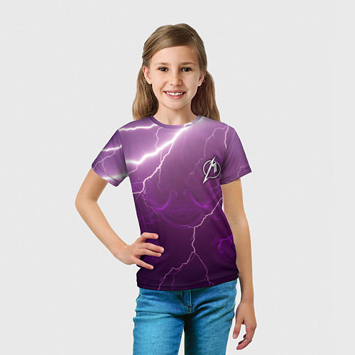 Детская футболка MINI EMBLEM METALLICA И МОЛНИИ / 3D-принт – фото 5