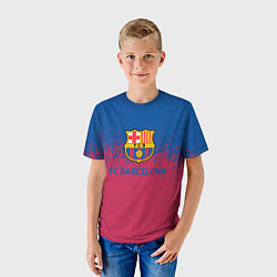 Футболка детская Fc barcelona, цвет: 3D-принт — фото 2