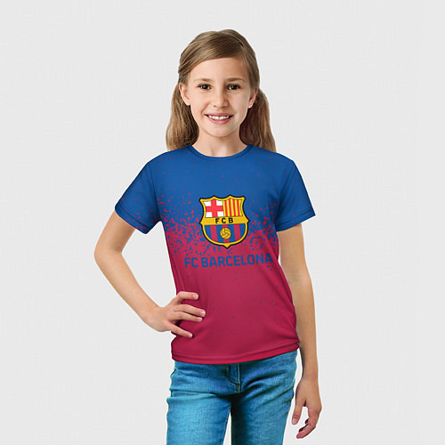 Детская футболка Fc barcelona / 3D-принт – фото 5