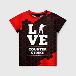 Футболка детская Counter Strike Love Классика, цвет: 3D-принт