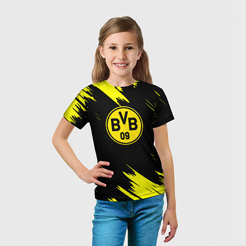 Детская футболка Borussia texture / 3D-принт – фото 5