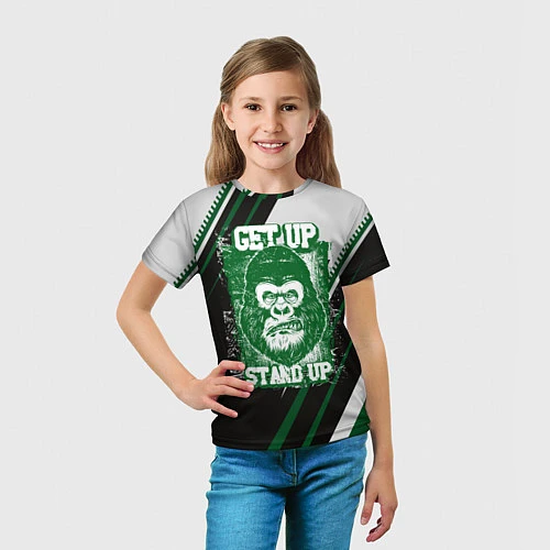 Детская футболка Голова злой гориллы / 3D-принт – фото 5