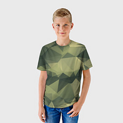 Футболка детская 3д полигоны - камуфляж, цвет: 3D-принт — фото 2