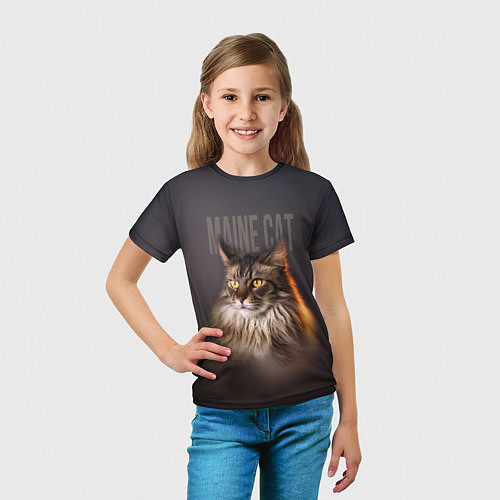 Детская футболка Maine cat / 3D-принт – фото 5