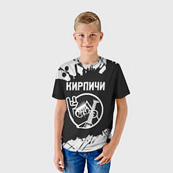 Футболка детская Кирпичи КОТ Краска, цвет: 3D-принт — фото 2