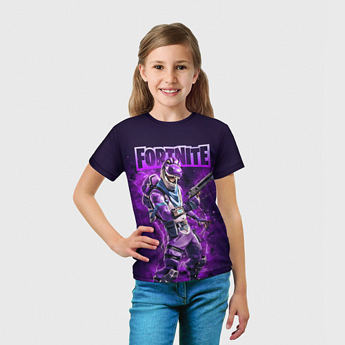 Детская футболка Fortnite Bronto Скин динозавра Видеоигра / 3D-принт – фото 5