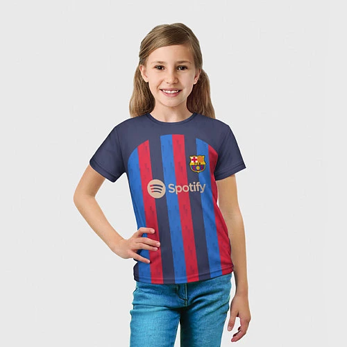 Детская футболка Барселона 22-23 / 3D-принт – фото 5