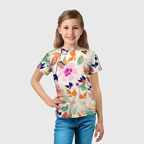 Детская футболка Summer floral pattern / 3D-принт – фото 5