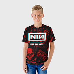 Футболка детская Nine Inch Nails Rock Glitch, цвет: 3D-принт — фото 2