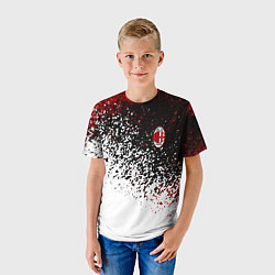 Футболка детская Ac milan краска, цвет: 3D-принт — фото 2