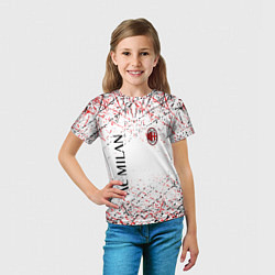 Футболка детская Ac milan logo, цвет: 3D-принт — фото 2