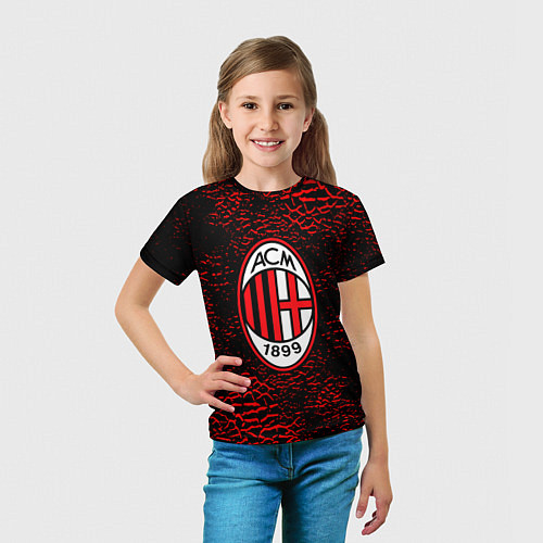 Детская футболка Ac milan фк милан logo / 3D-принт – фото 5