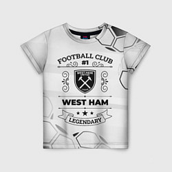 Футболка детская West Ham Football Club Number 1 Legendary, цвет: 3D-принт