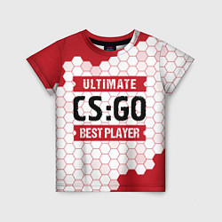 Футболка детская CS:GO: красные таблички Best Player и Ultimate, цвет: 3D-принт