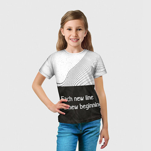 Детская футболка Линии жизни Life lines / 3D-принт – фото 5