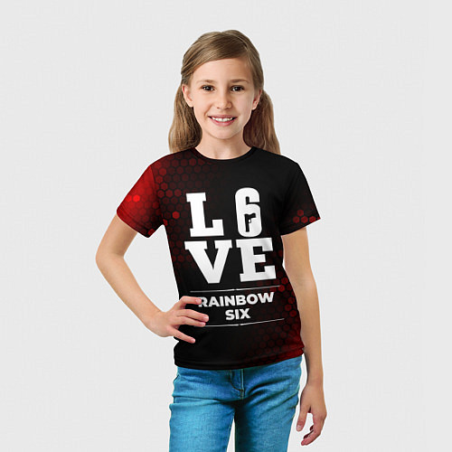 Детская футболка Rainbow Six Love Классика / 3D-принт – фото 5
