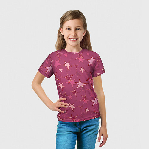 Детская футболка Terracotta Star Pattern / 3D-принт – фото 5