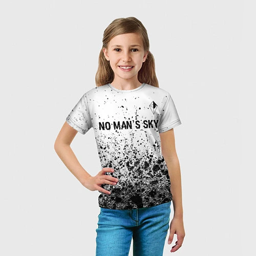 Детская футболка No Mans Sky Glitch на светлом фоне / 3D-принт – фото 5