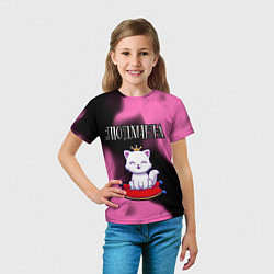 Футболка детская Людмила КОШКА Огонь, цвет: 3D-принт — фото 2