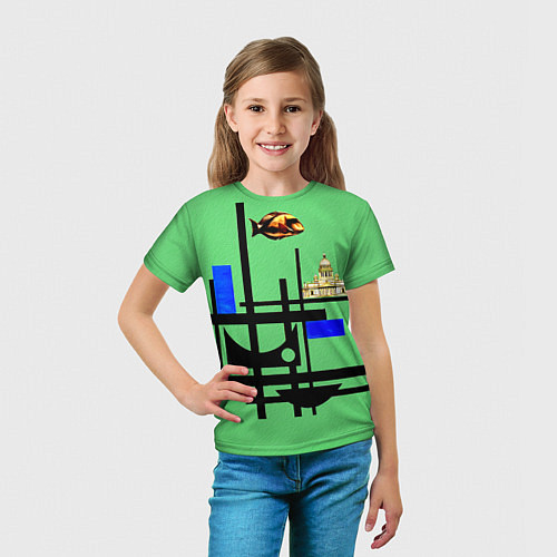 Детская футболка Дома и линии / 3D-принт – фото 5