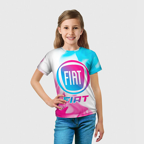 Детская футболка Fiat Neon Gradient / 3D-принт – фото 5