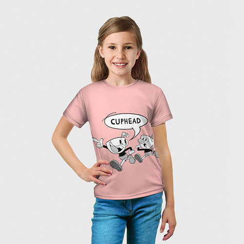 Детская футболка Персонажи Сuphead / 3D-принт – фото 5