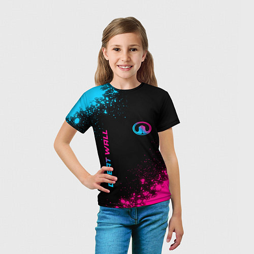 Детская футболка Great Wall Neon Gradient / 3D-принт – фото 5